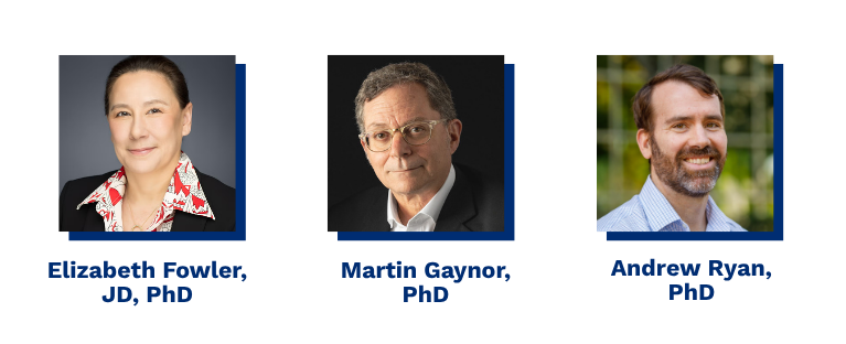 Speaker Headshots - Liz Fowler, Martin Gaynor, Andrew Ryan
